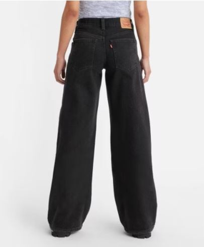25x31 Levi's Women's 94’s Baggy Wide Leg Jeans Over Exposure – Black